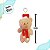 Chaveiro Urso de Pelúcia com Cachecol e Touca - Vermelho e Branco - 15cm - 1 unidade - Rizzo - Imagem 2