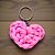 Chaveiro Coração Croche - Rosa - 5,5x5cm - 1 unidade - Rizzo - Imagem 1