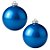 Bolas De Natal - Lisa Azul Escuro - 12cm - 2 unidades - Rizzo - Imagem 1