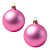 Bolas De Natal - Fosca Rosa - 12cm - 2 unidades - Rizzo - Imagem 1