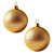 Bolas De Natal - Glitter Dourado - 12cm - 2 unidades - Rizzo - Imagem 1