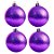 Bolas De Natal - Glitter Roxo - 4 unidades - Rizzo - Imagem 1