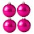 Bolas De Natal - Lisa Pink - 4 unidades - Rizzo - Imagem 1