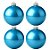 Bolas De Natal - Lisa Azul Claro - 4 unidades - Rizzo - Imagem 1