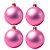 Bolas De Natal - Fosca Rosa - 4 unidades - Rizzo - Imagem 1