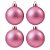 Bolas De Natal - Glitter Rosa - 4 unidades - Rizzo - Imagem 1
