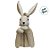 Enfeite Decorativo de Páscoa - Busto de Coelho com Roupa Bege com Pedraria - 62x21x25cm - 1 unidade - Rizzo - Imagem 5