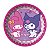Prato de Papel Redondo - My Melody e Kuromi - 18,5cm - 8 unidades - FestColor - Rizzo - Imagem 1
