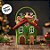Cesta em Feltro de Natal - Casinha Verde - 14x15x11cm - 1 unidade - Rizzo - Imagem 4