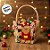 Cesta em Feltro de Natal - Gingerbread de Laço - 13x9x11,6cm - 1 unidade - Rizzo - Imagem 4