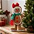 Enfeite de Pendurar de Natal - Boneco Gingerbread com Laço e Cachecol - 7x11x3cm - 1 unidade - Cromus - Rizzo - Imagem 1