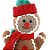 Enfeite de Pendurar de Natal - Boneco Gingerbread com Touca e Cachecol - 7x11x3cm - 1 unidade - Cromus - Rizzo - Imagem 2