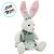 Coelho Decorativo de Páscoa - Suspensório e Saia Verde - 23x15x33cm - 1 unidade - Cromus - Rizzo - Imagem 3