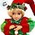 Enfeite Decorativo de Natal - Elfo em Pé Verde e Vermelho - 13x60x12cm - 1 unidade - Rizzo - Imagem 4