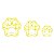 Kit Cortador Patinhas com 6 peças Blue Star Rizzo Confeitaria - Imagem 1