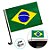 Bandeira Para Carro - Brasil - Copa do Mundo - 35x48cm - 12 unidades - Rizzo - Imagem 2
