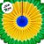 Girassol Decorativo de Papel Seda - Margarida Primavera Bandeira do Brasil - 63cm - 1 unidade - GiroToy - Rizzo - Imagem 2