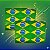 Adesivo Retangular - Bandeira do Brasil - Copa do Mundo - 6x12cm - 12 unidades - Rizzo - Imagem 1