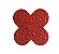 Forminha 4 Pétalas Glitter Vermelho Cod. 10.86 com 50 un. Nc Toys - Imagem 1