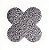 Forminha 4 Pétalas Glitter Prata Cod. 10.88 com 50 un. Nc Toys - Imagem 1