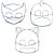 Cortador Kit Heroi PJ Masks Ref. 295 RR Cortadores Rizzo Confeitaria - Imagem 1