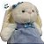 Coelho de Pelúcia Branco de Vestido - Azul - 36x21x9cm - 1 unidade - Rizzo - Imagem 2