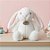 Coelho de Pelúcia Branco com Tag Love - 25x19x9cm - 1 unidade - Rizzo - Imagem 1