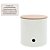 Pote Organizador de Metal com Tampa de Bambu - Bege - 13x13x13cm - 1 unidade - Cromus - Rizzo - Imagem 4