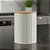 Pote Organizador de Metal com Tampa de Bambu - Bege - 15x11x11cm - 1 unidade - Cromus - Rizzo - Imagem 1