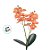 Haste Flor Permanente - Orquídea Phalaenopsis com Folha - Laranja - 33cm  - 1 unidade - Cromus - Rizzo - Imagem 3