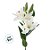 Haste Flor Permanente - Lírio com Folhas - Branco - 68cm - 1 unidade - Cromus - Rizzo - Imagem 3