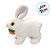 Coelho de Pelúcia Branco com Som, Luz e Movimento - 8x16x11cm - 1 unidade - Rizzo - Imagem 3