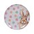 Prato de Sobremesa de Páscoa em Melamina - Coelhinho Bolinhas - 20x20cm - 1 unidade - FlorArte - Rizzo - Imagem 2