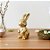 Coelho de Resina Decorativo - Ouro - 10cm - 1 unidade - Rizzo - Imagem 1