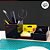 Organizador de Mesa Plástico com 6 Compartimentos - Preto - 25,4x11,2x9cm - 1 unidade - Deli - Rizzo - Imagem 1