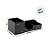 Organizador de Mesa Plástico com 6 Compartimentos - Preto - 25,4x11,2x9cm - 1 unidade - Deli - Rizzo - Imagem 3