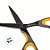 Tesoura Black Ergonômica Grip Emborrachado - Cinza e Amarelo - 17,5cm - 1 unidade - Deli - Rizzo - Imagem 3