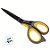 Tesoura Black Ergonômica Grip Emborrachado - Cinza e Amarelo - 17,5cm - 1 unidade - Deli - Rizzo - Imagem 4