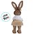 Enfeite Decorativo de Páscoa - Coelha com Cestinha de Flores e Vestido - 16x45x15cm - 1 unidade - Cromus - Rizzo - Imagem 5