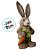 Enfeite Decorativo de Páscoa - Coelho com Cenoura - 18x45x16cm - 1 unidade - Cromus - Rizzo - Imagem 3