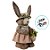 Enfeite Decorativo de Páscoa - Coelho com Cesta de Cenoura e Chapéu - 18x45x16cm - 1 unidade - Cromus - Rizzo - Imagem 3