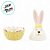 Potinho de Cerâmica de Páscoa com Tampa - Coelha Amarela e Branca - 13x8x8cm - 1 unidade - Cromus - Rizzo - Imagem 4
