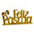 Enfeite Decorativo de Páscoa de EVA - Feliz Páscoa - Dourado com Glitter - 28,5x14x5cm - 1 unidade - Piffer - Rizzo - Imagem 2