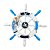 Enfeite de Decorativo de Madeira Para Pendurar - Timão - Azul e Branco - 34x34cm - 1 unidade - Rizzo - Imagem 2