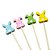 Palito Decorativo Para Petisco - Coelhinhos Coloridos - 13,5cm - 20 unidades - Rizzo - Imagem 4