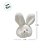 Enfeite Decorativo de Páscoa - Coelhinho Branco - 4x6cm - 5 unidades - Rizzo - Imagem 3