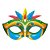 Painel Decorativo de Carnaval - Máscara Verde, Amarelo e Azul - 46x62cm - 1 unidade - Regina - Rizzo - Imagem 2