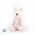 Coelha Decorativa Listras Rosa/Branco - 6x10cm - 1 unidade - Cromus - Rizzo - Imagem 2