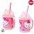 Caneca com Canudo e Tampa - Hello Kitty - Rosa - 360ml - 1 unidade - Plasútil - Rizzo - Imagem 2