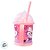 Caneca com Canudo e Tampa - Hello Kitty - Rosa - 360ml - 1 unidade - Plasútil - Rizzo - Imagem 5